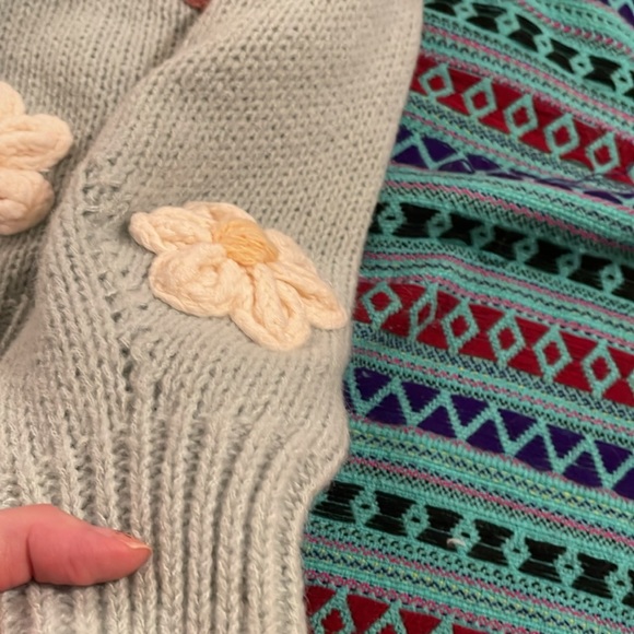 BNWT M LUNA IVY FL🌸WER P🌸WER Cardigan in Sea Foam Multi combo So Cute 🌸 - Picture 7 of 10